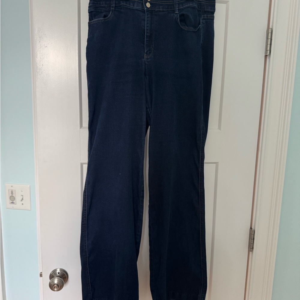 White House Black Market Dark Blue Flare Jeans